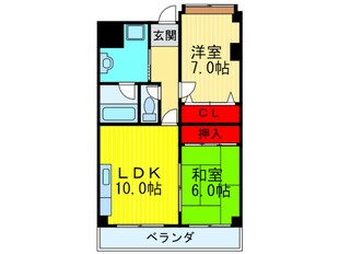 サクシ－ドＢの物件間取画像